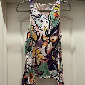 Anthropologie Sleeveless Floral Top